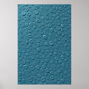 Poster Droplets numériques incorporés sur surface bleue