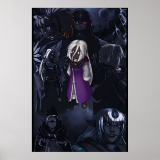 Poster Drowtales : âge sans lune : aperçu des chapitres