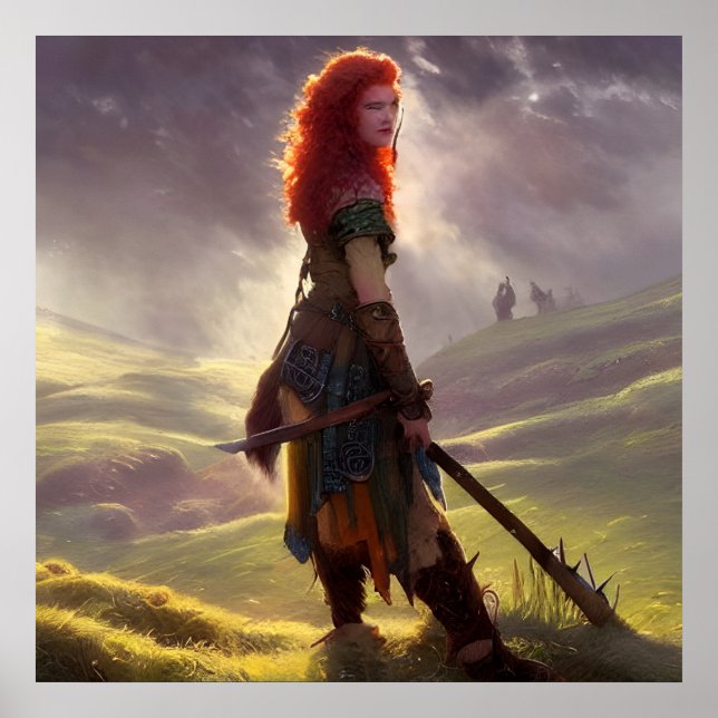 Poster Druid Warrior Princess Imaginaire Art (Devant)