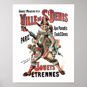 Poster Drum Art Drummer Jester Toy Publicité