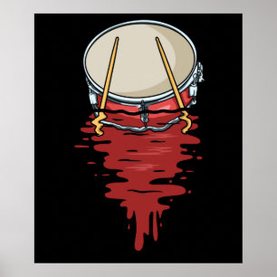 Poster Drummer Cadeaux Hommes Drumming Cadeaux Percussion