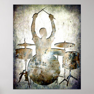 Poster Drummer, Copyright Karen J Williams