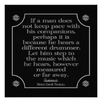 Drummer Différent Thoreau - Art Print
