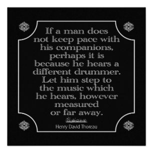 Poster Drummer Différent Thoreau - Art Print
