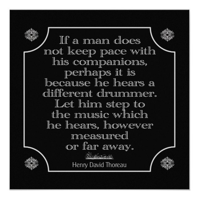 Poster Drummer Différent Thoreau - Art Print (Devant)