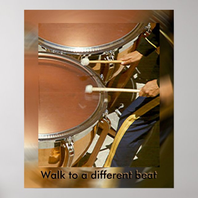 Poster - Drummer Walk to a different beat (ver.2) (Front)