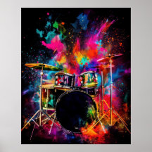 Drumset avec des couleurs éclatantes