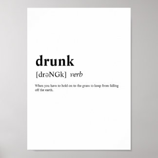 Poster Drunk - Signification du dictionnaire