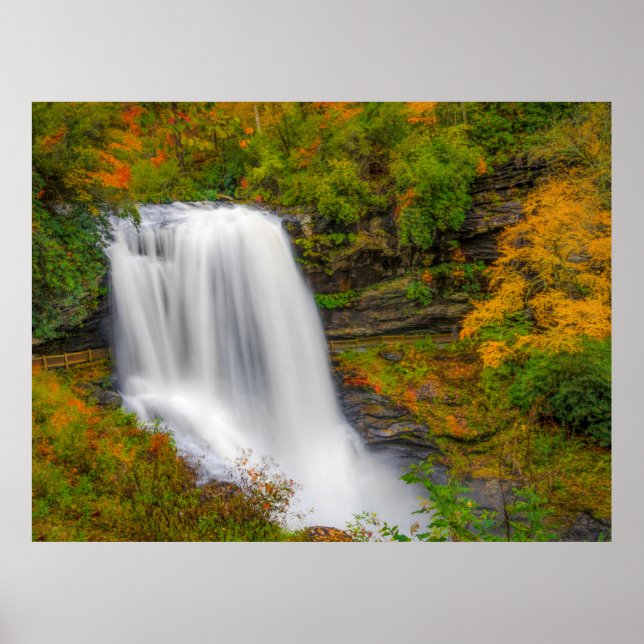 Poster Dry Falls Caroline du Nord (Devant)