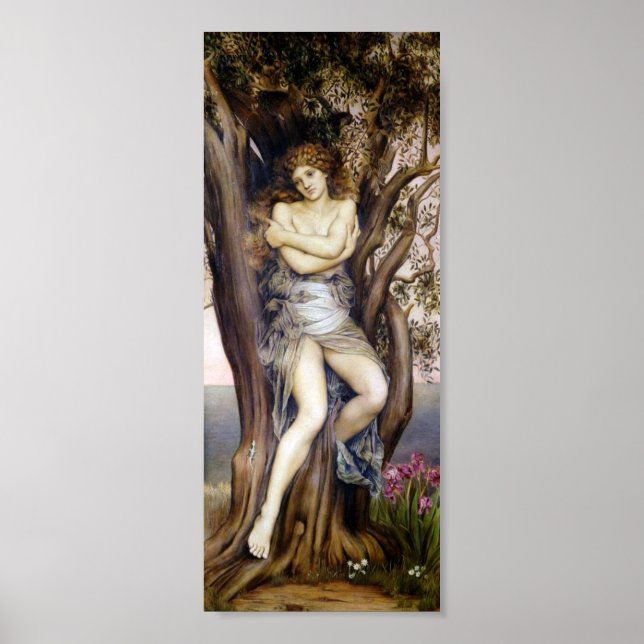 Poster Dryad (Belle Nymphe Arbre) (Mythe grec) (Devant)