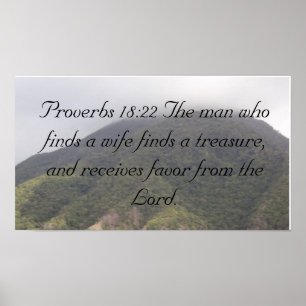 Poster DSC00708, Proverbes 18:22 L'homme qui trouve un wi
