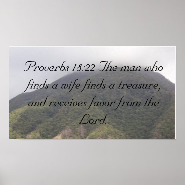 Poster DSC00708, Proverbes 18:22 L'homme qui trouve un wi (Devant)