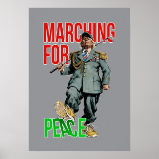 Poster DTJ - Marche pour la Paix - satire de la tyrannie