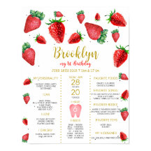 Poster du 1er anniversaire de la fraise