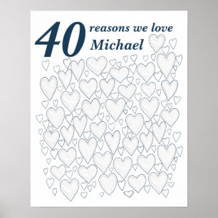 Poster du 40e anniversaire - 40 raisons Nous vous 