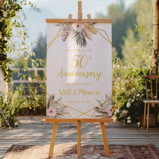 Poster du 50e anniversaire de mariage élégant