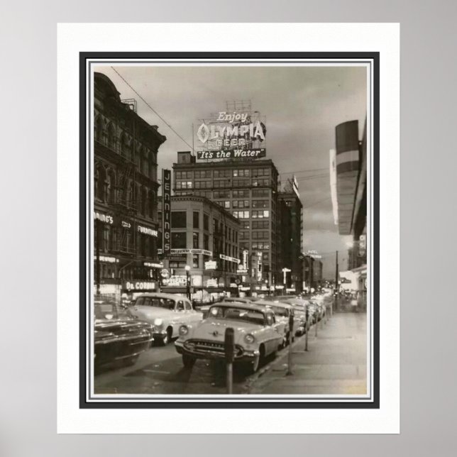 Poster du B&W Portland Oregon 1950 20 x 24 (Devant)