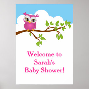 Poster du Baby shower de Baby shower de chouette