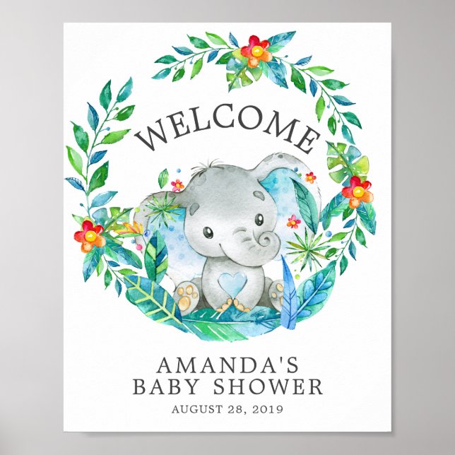 Poster du Baby shower de bienvenue de Sweet Jungle (Devant)