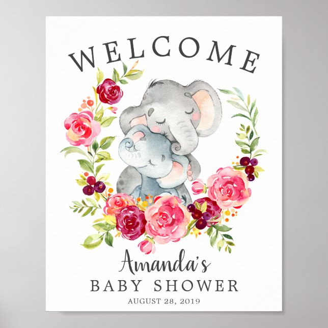 Poster du Baby shower de bienvenue Maman & Baby El (Devant)