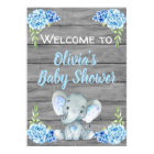 Poster du Baby shower de l'éléphant