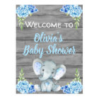 Poster du Baby shower de l'éléphant