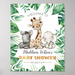 Poster du Baby shower Jungle Safari