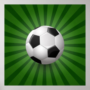 Poster du ballon de football rétro