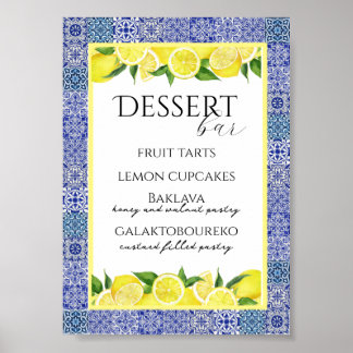 Poster du bar Grecian Blue et Lemon Dessert
