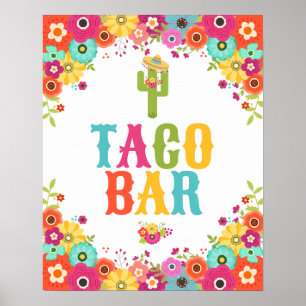 Poster du bar Taco - Symbole de la table de fête d