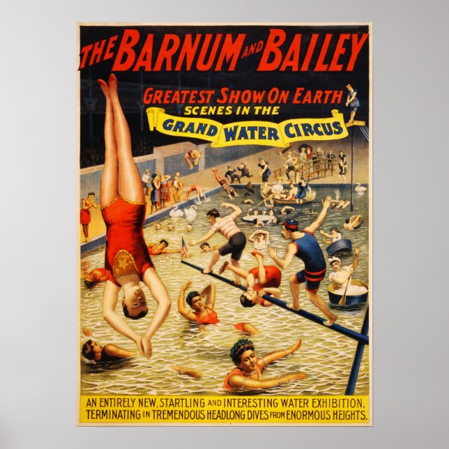 Poster du Barnum and Bailey Grand Water Circus (Devant)