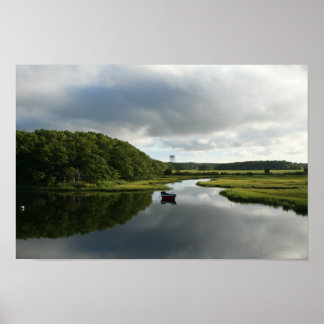 Poster du bateau rouge Cape Cod