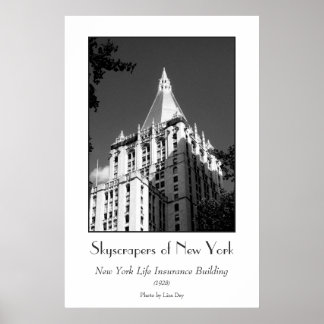 Poster du bâtiment de l'assurance vie de New York