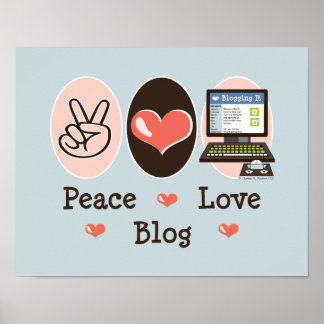 Poster du blog Peace Love