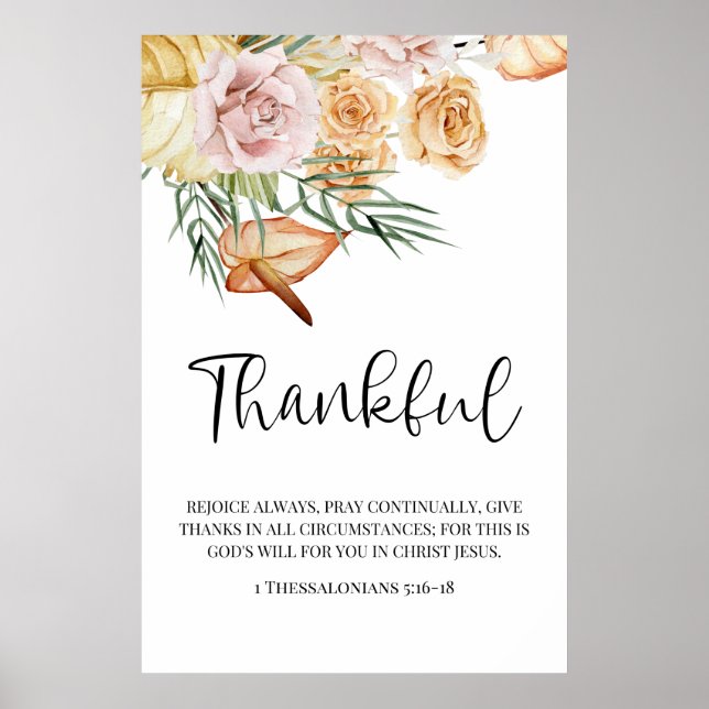 Poster du Bon thanksgiving de remerciement (Devant)
