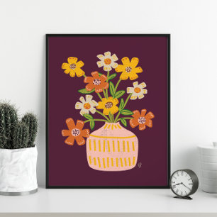 Poster du bouquet de fleurs de moitiés