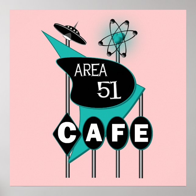 Poster du café de la zone 51 (Devant)