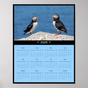 Poster du calendrier 2025 Atlantic Puffin in Maine