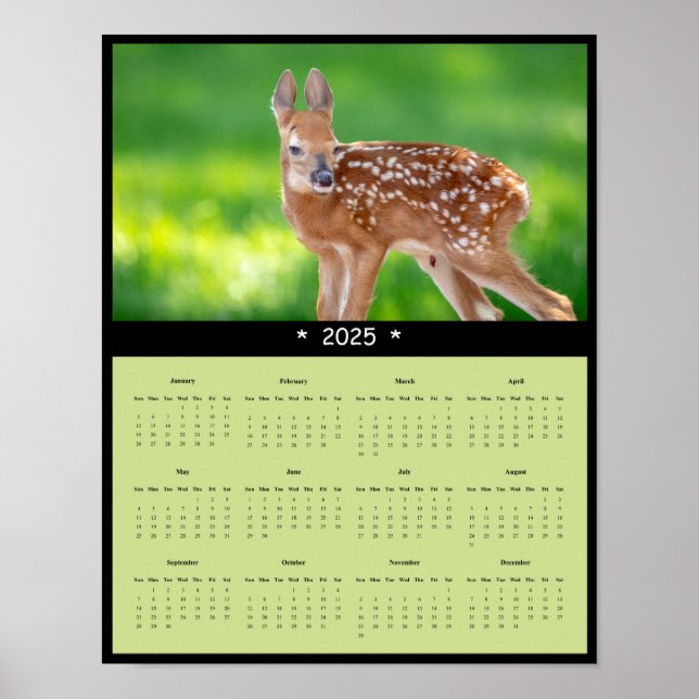 Poster du calendrier de la muraille de cerfs à que (Devant)