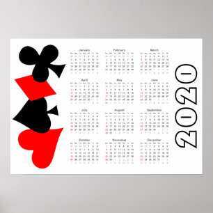 Poster du calendrier de poker 2020