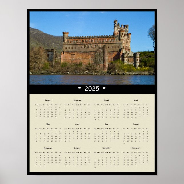 Poster du calendrier du château de Bannerman Islan (Devant)