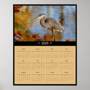 Poster du calendrier du Grand Héron Bleu 2025