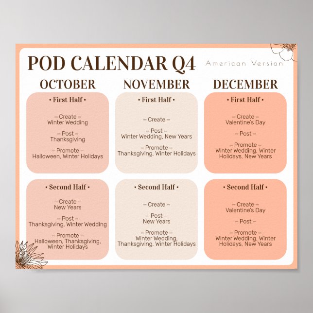 Poster du calendrier promotionnel du PDV 4e trimes (Devant)