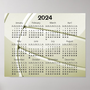 Poster du calendrier Volleyball Design 2024