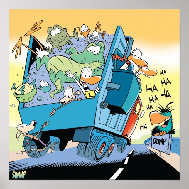 Poster du camion de pompage de marais (Devant)
