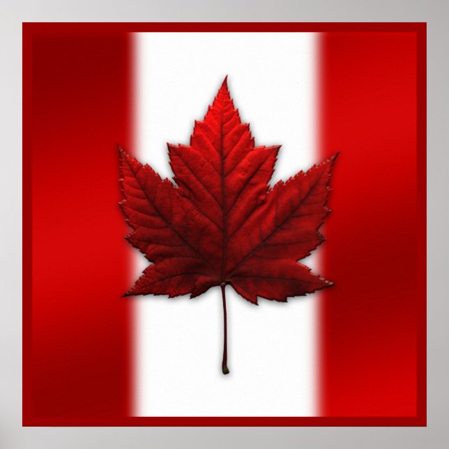 Poster du Canada Drapeau du Canada Imprimés et cad (Devant)