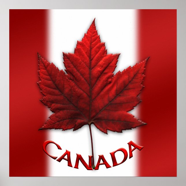 Poster du Canada Drapeau du Canada Imprimés et cad (Devant)