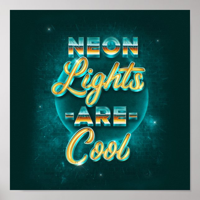 Poster du Carré des lumières de Neon (24x24) (Devant)