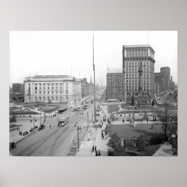 Poster du Carré public Cleveland Ohio 1906 (Devant)