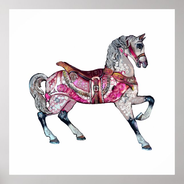 Poster du carrousel de cheval (Devant)